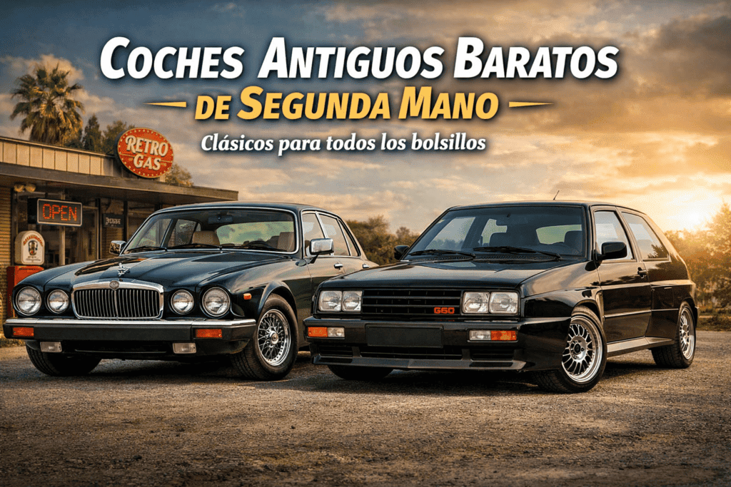 Volkswagen Golf Rallye G60 y Jaguar XJ 1980, dos coches antiguos baratos en venta en Chevicars